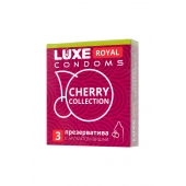Презервативы с ароматом вишни LUXE Royal Cherry Collection - 3 шт. - Luxe - купить с доставкой в Коломне