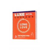 Презервативы с продлевающим эффектом LUXE Royal Long Love - 3 шт. - Luxe - купить с доставкой в Коломне