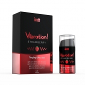 Жидкий интимный гель с эффектом вибрации Vibration! Strawberry - 15 мл. - INTT - купить с доставкой в Коломне