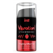 Жидкий интимный гель с эффектом вибрации Vibration! Strawberry - 15 мл. - INTT - купить с доставкой в Коломне