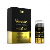 Жидкий интимный гель с эффектом вибрации Vibration! Vodka Energy - 15 мл. - INTT - купить с доставкой в Коломне