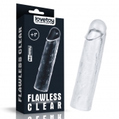 Прозрачная насадка-удлинитель Flawless Clear Penis Sleeve Add 1 - 15,5 см. - Lovetoy - в Коломне купить с доставкой