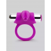 Лиловое виброкольцо с пультом ДУ Remote Control Cock Ring - Happy Rabbit - в Коломне купить с доставкой