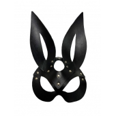 Черная кожаная маска зайки Miss Bunny - БДСМ Арсенал - купить с доставкой в Коломне
