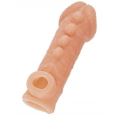 Телесная закрытая насадка с шишечками Cock Sleeve Size S - 13,8 см. - KOKOS - в Коломне купить с доставкой