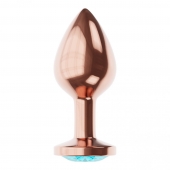 Пробка цвета розового золота с малиновым кристаллом Diamond Topaz Shine L - 8,3 см. - Lola Games - купить с доставкой в Коломне