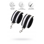 Серебристо-черные наручники Anonymo - ToyFa - купить с доставкой в Коломне