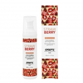 Разогревающее массажное масло  с ароматом клубники Gourmet Strawberry - 50 мл. - Exsens - купить с доставкой в Коломне