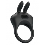 Черное эрекционное кольцо с вибрацией Davion - Baile - в Коломне купить с доставкой