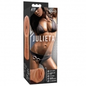 Мастурбатор-вагина цвета карамели Julieta с вибрацией - Blush Novelties - в Коломне купить с доставкой