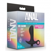 Черный анальный вибратор Silicone Vibrating Prostate Massager 01 - 10,8 см. - Blush Novelties - в Коломне купить с доставкой