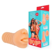 Телесный мастурбатор-ротик с высунутым язычком - Bior toys - в Коломне купить с доставкой