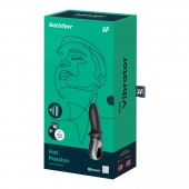 Черный анальный вибратор Hot Passion с функцией нагрева - Satisfyer - в Коломне купить с доставкой