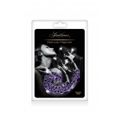 Зажимы для сосков с фиолетовой цепочкой Sweet Caress Nipple Chain - Sweet Caress - купить с доставкой в Коломне