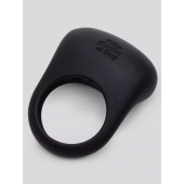 Черное эрекционное виброкольцо Sensation Rechargeable Vibrating Love Ring - Fifty Shades of Grey - в Коломне купить с доставкой