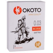 Презервативы с точками OKOTO Dotted - 3 шт. - Sitabella - купить с доставкой в Коломне