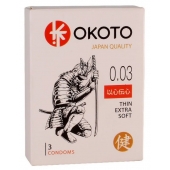 Тонкие презервативы OKOTO Thin Extra Soft - 3 шт. - Sitabella - купить с доставкой в Коломне