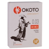 Ультратонкие презервативы OKOTO Ultra Thin - 3 шт. - Sitabella - купить с доставкой в Коломне