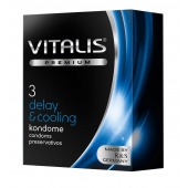Презервативы VITALIS PREMIUM delay   cooling с охлаждающим эффектом - 3 шт. - Vitalis - купить с доставкой в Коломне