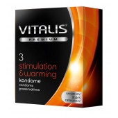 Презервативы VITALIS PREMIUM stimulation   warming с согревающим эффектом - 3 шт. - Vitalis - купить с доставкой в Коломне