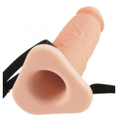 Телесный реалистичный фаллоимитатор с полостью Silicone Hollow Extension - 20 см. - Pipedream - купить с доставкой в Коломне