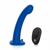 Синяя насадка Remote Control P-Spot G-Spot с черными трусиками - 20 см. - Pegasus - купить с доставкой в Коломне