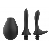 Черный анальный душ Nexus Anal Douche Set с 2 сменными насадками - Nexus Range - купить с доставкой в Коломне