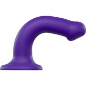 Фиолетовый фаллоимитатор-насадка Strap-On-Me Dildo Dual Density size M - 18 см. - Strap-on-me - купить с доставкой в Коломне