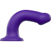 Фиолетовый фаллоимитатор-насадка Strap-On-Me Dildo Dual Density size L - 19 см. - Strap-on-me - купить с доставкой в Коломне