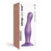 Фиолетовая насадка Strap-On-Me Dildo Plug Curvy size L - Strap-on-me - купить с доставкой в Коломне