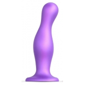 Фиолетовая насадка Strap-On-Me Dildo Plug Curvy size L - Strap-on-me - купить с доставкой в Коломне