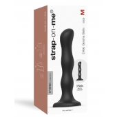 Черная насадка Strap-On-Me Dildo Geisha Balls size M - Strap-on-me - купить с доставкой в Коломне