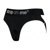 Черные трусики для насадок Heroine Lingerie Harness - size S - Strap-on-me - купить с доставкой в Коломне