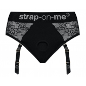 Черные трусики для насадок Diva Lingerie Harness - size M - Strap-on-me - купить с доставкой в Коломне