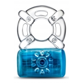 Синее эрекционное виброкольцо Pleaser Rechargeable C-Ring - Blush Novelties - в Коломне купить с доставкой