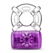 Фиолетовое эрекционное виброкольцо One Night Stand Vibrating C-Ring - Blush Novelties - в Коломне купить с доставкой