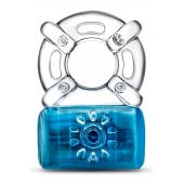 Синее эрекционное виброкольцо One Night Stand Vibrating C-Ring - Blush Novelties - в Коломне купить с доставкой