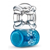 Синее эрекционное виброкольцо One Night Stand Vibrating C-Ring - Blush Novelties - в Коломне купить с доставкой