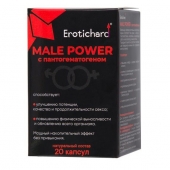 Капсулы для мужчин Erotichard male power с пантогематогеном - 20 капсул (0,370 гр.) - Erotic Hard - купить с доставкой в Коломне