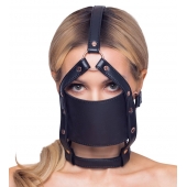 Черный намордник с кляпом-шаром Head Harness With A Gag - Orion - купить с доставкой в Коломне