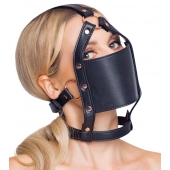 Черный намордник с кляпом-шаром Head Harness With A Gag - Orion - купить с доставкой в Коломне