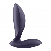 Фиолетовый анальный вибростимулятор Power Plug - Satisfyer - в Коломне купить с доставкой