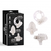 Набор из 3 прозрачных эрекционных колец с вибрацией Teasers Ring Kit - Chisa - в Коломне купить с доставкой