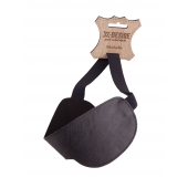 Чёрная широкая кожаная маска на глаза - Sitabella - купить с доставкой в Коломне