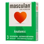 Презервативы анатомической формы Masculan Anatomic - 3 шт. - Masculan - купить с доставкой в Коломне