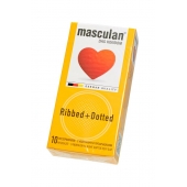 Презервативы с колечками и пупырышками Masculan Ribbed+Dotted - 10 шт. - Masculan - купить с доставкой в Коломне