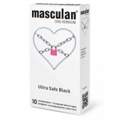 Ультрапрочные презервативы Masculan Ultra Safe Black - 10 шт. - Masculan - купить с доставкой в Коломне