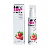 Съедобное согревающее массажное масло Love Me Tender Strawberry с ароматом клубники - 100 мл. - Love to Love - купить с доставкой в Коломне