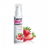 Съедобное согревающее массажное масло Love Me Tender Strawberry с ароматом клубники - 100 мл. - Love to Love - купить с доставкой в Коломне