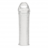 Текстурированная насадка на пенис Clear Textured Penis Enhancing Sleeve Extension - 16,5 см. - BlueLine - в Коломне купить с доставкой